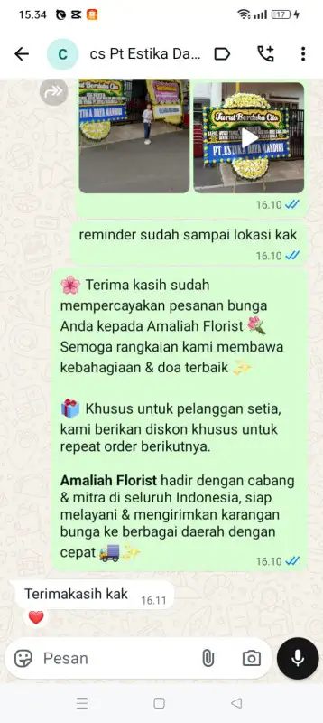 Testimonial Papan Bunga duka KEPULAUAN TANIMBAR