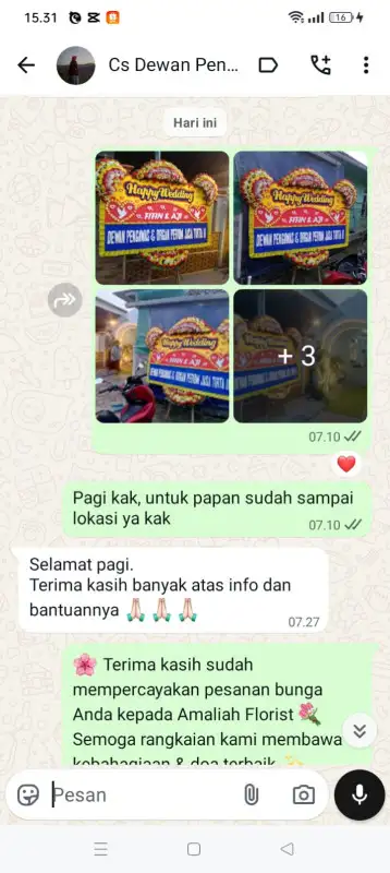 Testimonial papan bunga KEPULAUAN TANIMBAR